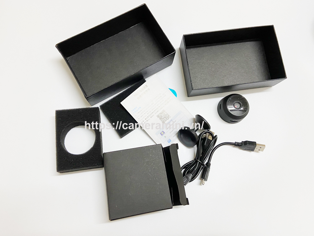 Hộp và toàn bộ phụ kiện của camera mini a9