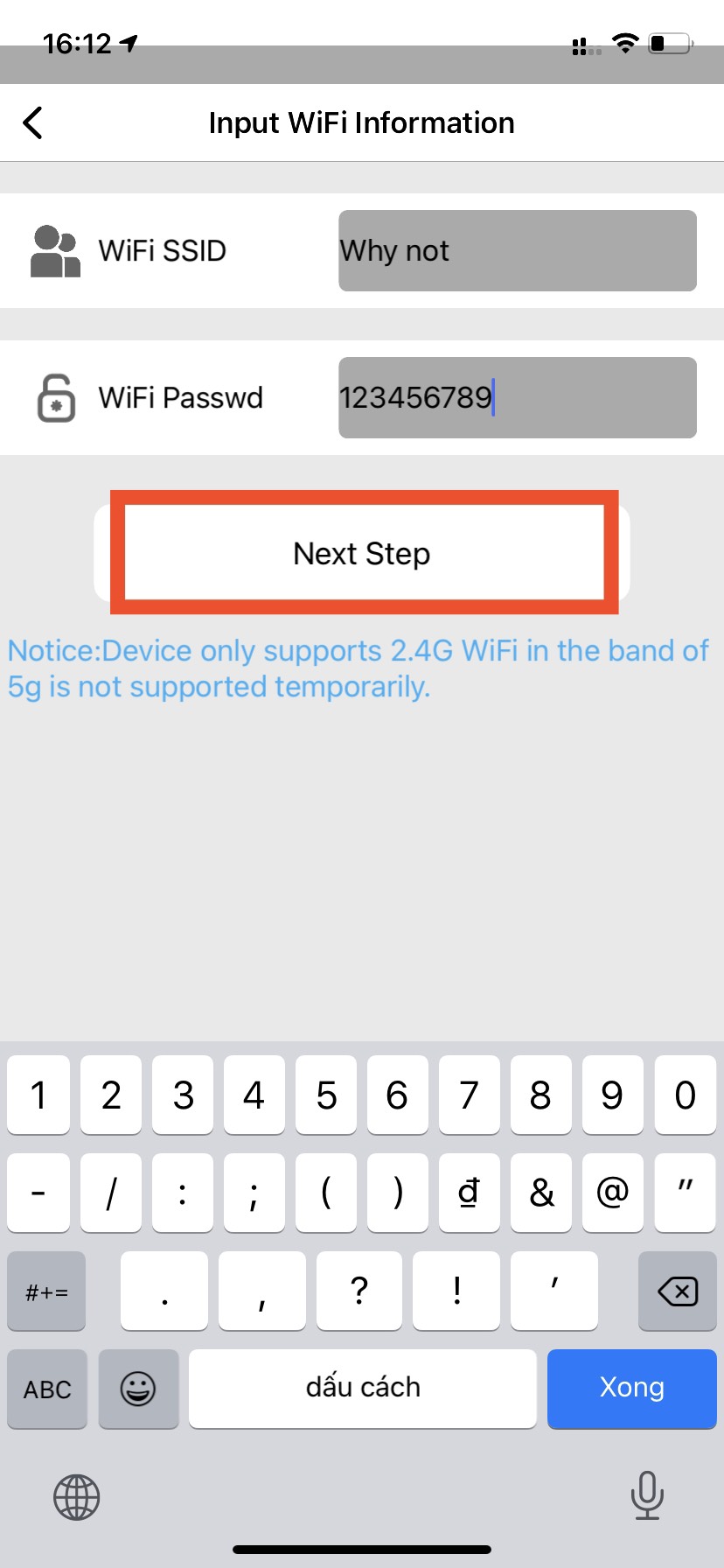 Nhập wifi sử dụng nhà bạn